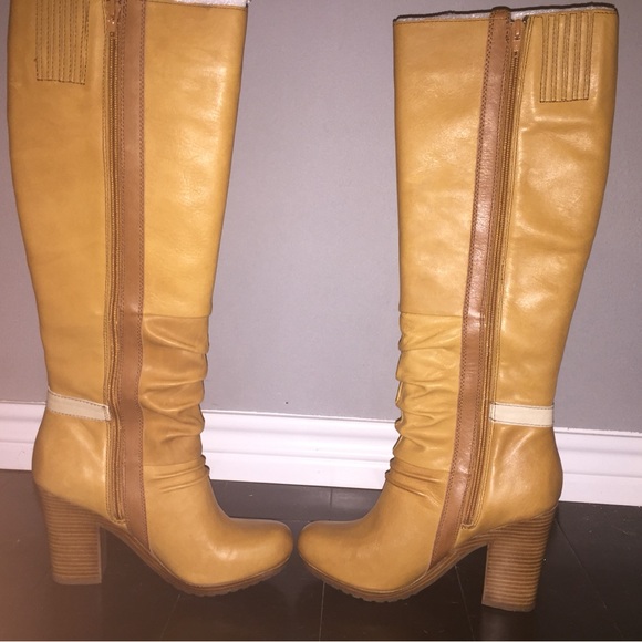Vintage NEW Women's Seychelles Manchester Work Tan Leather Boots, Size 7 1/2 - Picture 9 of 16